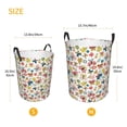 thumbnail image 5 of Balery Butterfly Flowers Round Laundry Basket with Handles Waterproof Freestanding Laundry Hamper for Clothes Toys in the Dorm and Family-Medium, 5 of 8