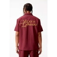 thumbnail image 4 of Jordan Craig Men Oakland Mechanic Embroidered Camp Shirt (Wine), 4 of 5