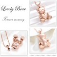 thumbnail image 4 of Teddy Bear Cremation Urn Nekclaces Ashes Jewelry for Men Women Heart Memorial Urn Keepsake Locket Pendant Ash Holder, 4 of 6