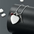 thumbnail image 5 of Heart Urn Necklace for Ashes Birthstones Cremation Jewelry for Ashes Stainless Steel Ash Necklace Memorial Ash Holder, 5 of 6
