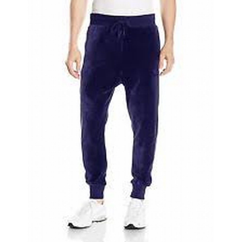 PUMA - NEW Dark Blue Mens Size Medium M Drawstring Velour Jogger Pants - Walmart.com - Walmart.com
