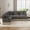Khaki Black, variant on Large Modular Sectional Corner Couches with Tassel, 7 Seater Sofa Big Comfy Leopard Chenille L Shaped Couches with 2 Throw Pillows and 5 Lumbar Pillows, Movable Ottomans,Beige Coffee