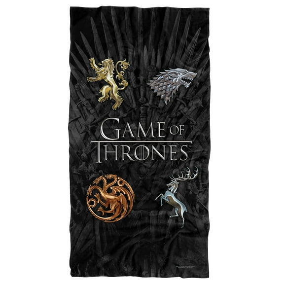 Game of Thrones Chrome House Sigils Beach Towel 30' X 60'