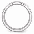 thumbnail image 2 of White Cobalt Ring Band Wedding Ridged Standard Satin and Polished Edge 7mm, 2 of 6
