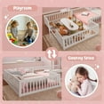 thumbnail image 6 of Bellemave Full House Floor Bed with Door, Montessori Floor Bed with Fence, Multi-function Use House Shaped Floor Bed, White, 6 of 12