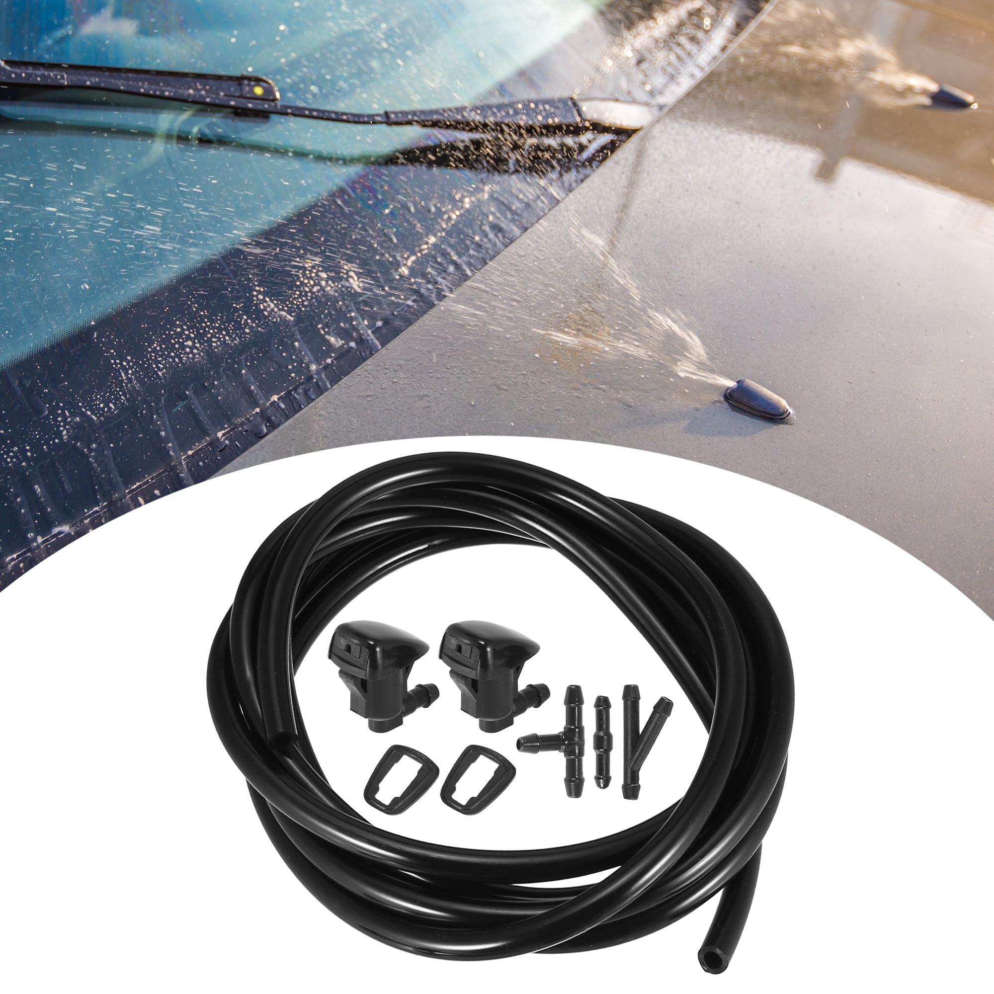 Unique Bargains Front Windshield Wiper Nozzles Kit for Pontiac G6 for Chevy Malibu
