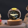 thumbnail image 2 of PEACNNG 3D Whale Crystal Ball Night Light Ball Projection Lamp Planet Model Birthday Christmas Gifts for Boyfriends Husband ,Night Light Indoor Figurine Lamps for Kids Friends Lover, 2 of 5