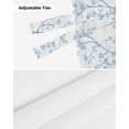 thumbnail image 7 of Tie Up Valance Curtain for Kitchen,Light Blue Branch Flowers Texture Rod Pocket Short Curtains Adjustable Tie-Up Shade Valances,Summer Botanical Window Treatment for Bathroom Bedroom, 7 of 7