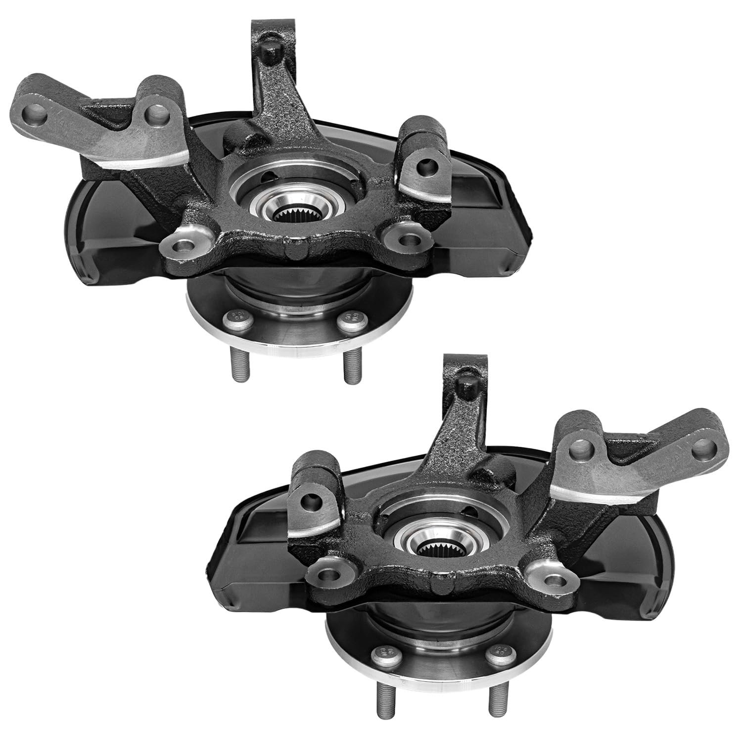 Detroit Axle Front Steering Knuckles & Rear Wheel Bearing Hubs Kit For Jeep Compass Patriot Dodge Caliber