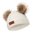 thumbnail image 5 of Lindo gorro de punto para bebé Aumtum Wool Infant Kids Headwear Crochet Beanie whtie Zulema Chicos niñas pom pom poms sombrero, 5 of 5