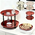 thumbnail image 3 of 2-Tier Round Serving Tray Double Layer Snack Candy Fruit Plate Holder Stand for Coffee Table Countertop Organizer Minimalist Home Kitchen Decor, 3 of 7