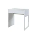 thumbnail image 3 of White Solid Wood & Metal Desk With Built-In Drawer & Cord Management, 80 Lb Load Capacity, Easy Assembly, Study & Home Office Desk, 3 of 4