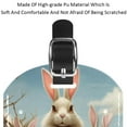 thumbnail image 4 of Square 2Pack PU Leather Easter Rabbit Cruise Luggage Tag with Privacy Cover and Name ID Tag for Travel Handbags Backpacks Luggage Tags, 4 of 6