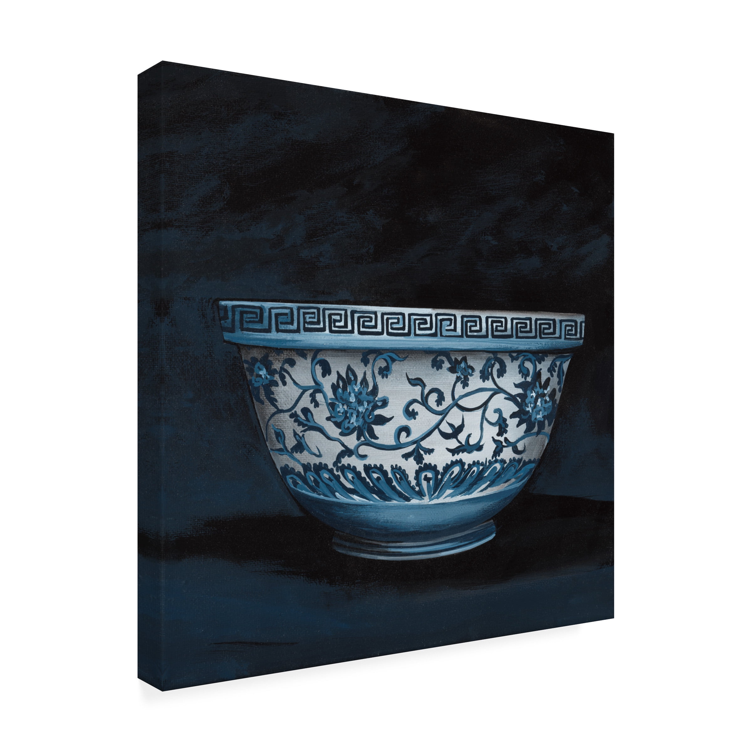 Debbi Wetzel 'Flower Blue N White' Canvas Art
