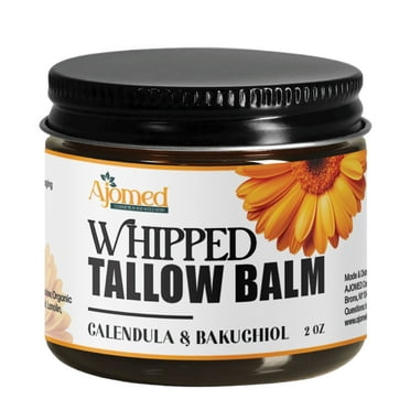 Whipped grass-fed beef tallow face moisturizer infused with Calendula  Bakuchiol