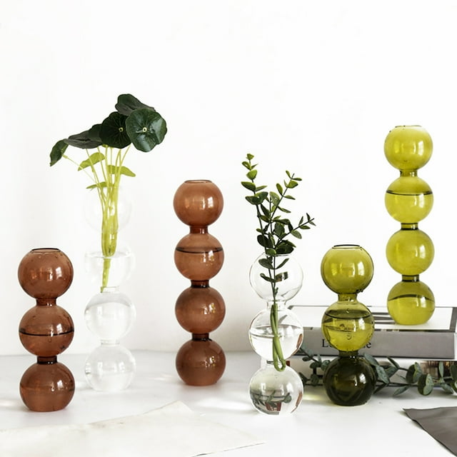 Gwong Decoración hogareña Jarrón de flores Nordic Fácil de igualar el jarrón de flores de la calabaza de la forma de Gourd para la compañía Gwong 21061167