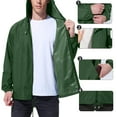 thumbnail image 4 of Horkkom Jackets for Men Running Rain Jacket Windbreaker Outdoor Lightweight Packable Hooded Jackets with Pockets, 4 of 9