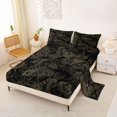 thumbnail image 2 of Homewish Death Skull Months Bed Sheets,Bohemian Damask Full Size Sheets,Halloween Bed Set,4pcs,1 Flat Sheet, 1 Fitted Sheet and 2 Pillowcases, 2 of 6