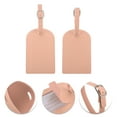 thumbnail image 3 of Unique Bargains 1 Pc Vertical Flip Luggage Tag for Travelling Pink Polyurethane, 3 of 5