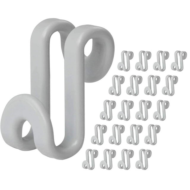 60pc Connector Hooks Hanger , Grey Mini Cascading Hangers Extenders for
