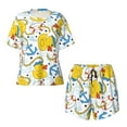 thumbnail image 4 of Naloa Ducks and Anchors Women's Short-Sleeved Pajama Set, Loungewear, Summer pajamas, Breathable Cozy - Medium, 4 of 9