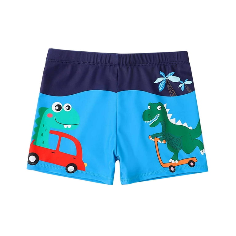 Jacenvly Boys Swim Trunks Clearance Tropical Casual Boys Board Shorts Soft Satiny Boys Swimwear Children s Swimsuit Print Bathing Shorts Flat Angle