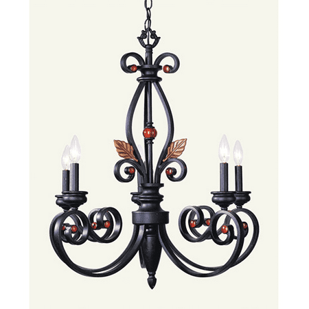 - World of Crystal Anaheim Chandeliers Copper Bronze with Aged Gold Leaes