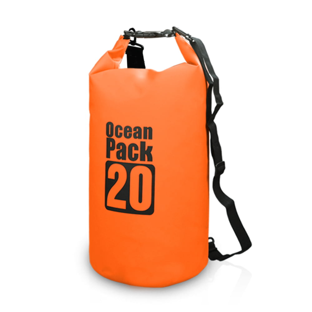 LISH 30L Floating Waterproof Dry Bag Roll Top Backpack Sack w/ Bonus 1.5L Pouch 