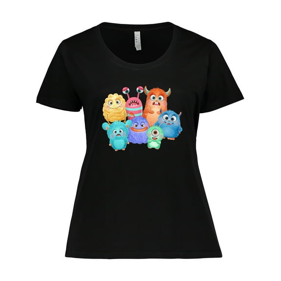 Inktastic Halloween Monsters Women's Plus Size T-Shirt