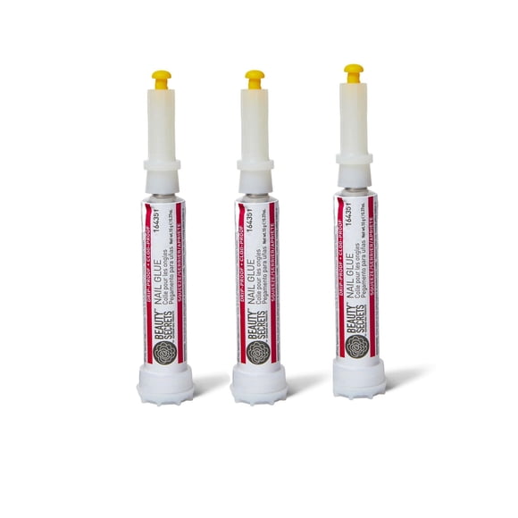 Pegamento para Uñas Beauty Secrets Resistente a Goteo y Obstrucción (Paquete de 3)