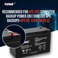 thumbnail image 4 of Casil 12V 9Ah F2 Terminal Replacement Battery Compatible with APC UPS Computer Backup Power (BX1300LCD), APC Back-UPS NS 1250 2 Pack, 4 of 5
