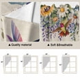 thumbnail image 5 of Spring Floral Swag Valances for Windows, Kitchen Curtains 36 Inch Length 2 Panels Set, Daisy Sunflowers Wisteria Hummingbird Beige Short Curtains for Small Windows Rod Pocket Cafe Curtains 28"x36", 5 of 8