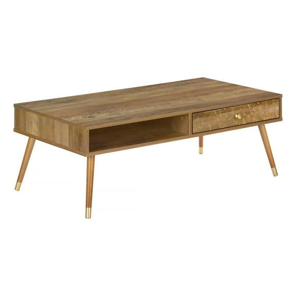 Monarch Specialties Coffee Table, Accent, Cocktail, Storage, Living Room, 44"L, Walnut Laminate