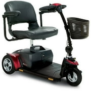 Go-Go Elite Traveler 3-Wheel Heavy-Duty Travel Scooter, Red