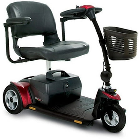 Go-Go Elite Traveler 3-Wheel Heavy-Duty Travel Scooter, Red