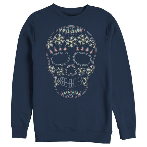 Men's Lost Gods Halloween Sugar Skull Sweatshirt Navy Blue Small