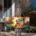 thumbnail image 3 of Hello Fall Yorkshire Terrier Football Welcome Autumn with Leaves Pumpkins Landscape Wood Sign Yorkie Dog Lover Gifts Hanging Wall Home Decor - 00012, 3 of 5