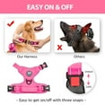 thumbnail image 4 of PoyPet Reflective Dog Harness No Pull Dog Vest Harness With Handle,No Choke Adjustable Soft Padded Pet Vest for Small to Large Dogs,Pink XL, 4 of 9