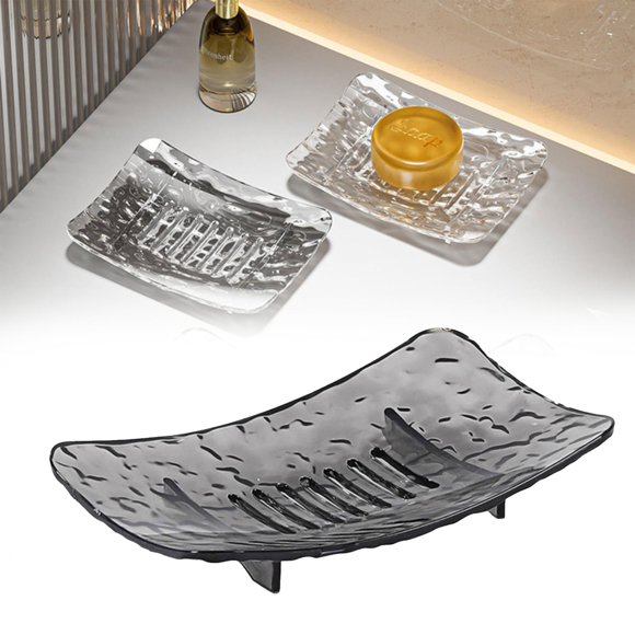 Ngheia Porte-Savon Perforé Haut de Gamme Salle de Bain Motif Glacier Porte-Savon / Design Trou de Drainage Porte-Savon, Base Antidérapante, Porte-Savon Durable et Longue Durée Adapté pour Maison, Voyage, Gym