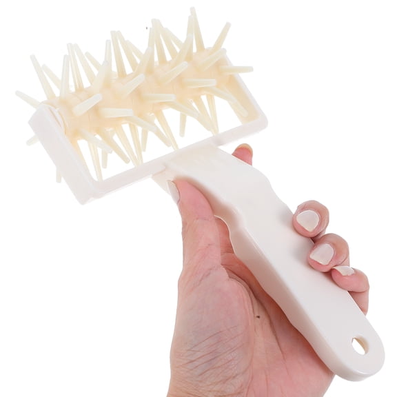 HONMEET 3-Piece Handheld Plastic Pastry Dough Roller Set with Spikes for Baking Pizza, Cookies, Pies and More