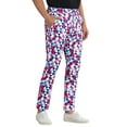 thumbnail image 4 of INSPIRE CHIC Contrast Color Pants for Men's Color Block Triangle Plaid Printed Dress Pants, 4 of 6