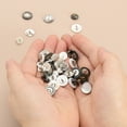 thumbnail image 4 of 5Pcs Natural Shell Button, 11.5mm Flat Shell Shank Buttons, Mixed White/Gold, 4 of 6