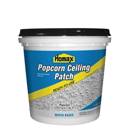 Popcorn Ceiling Patch, White, 1 Quart., Ceiling Repair, Premixed, ready to use popcorn ceiling texture with polystyrene chips By