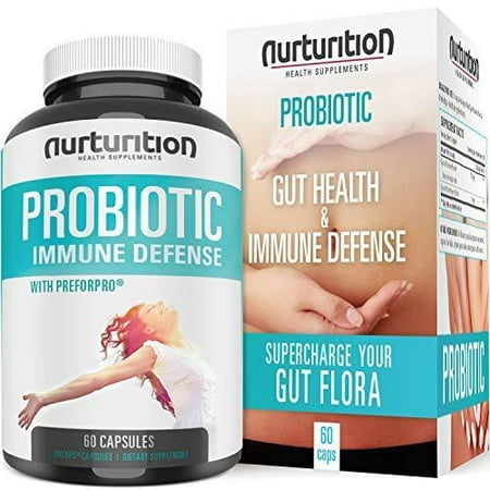 Probiotic Nurturition - Probiotic Supplement with Prebiotics for Immunity Defense - Best Probiotics for Women and Men - for Healthy Gut Flora - GMO Free - Guaranteed Potency Until Expiration (Best Probiotic Supplement For Autism)