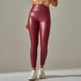 thumbnail image 5 of JJHGVB High Waisted Leggings for Women Workout Leggings for Women Leather Leggings for Women Work Pants Loose Pants Cotton Leggings for Women Pantalon Mujer Red S, 5 of 9