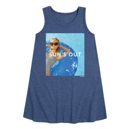 

Barbie - Sun s Out - Barbie Floating in a Pool - Toddler and Youth Girls A-line Dress