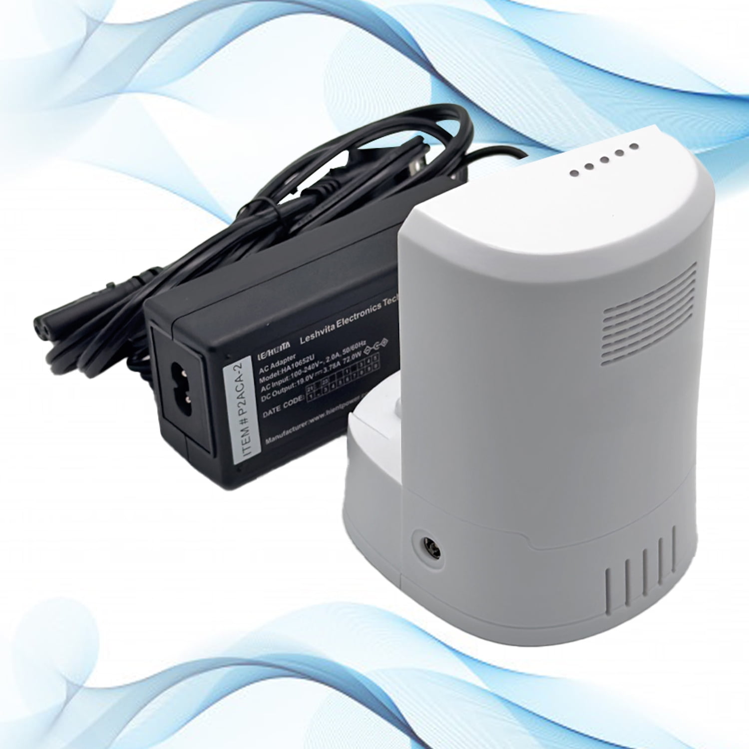 External Battery Charger w/AC Power Cord for ARYA Airtivo Max/Rhythm P2, P2-E6, P2-E7 Portable Oxygen Concentrator