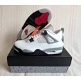 thumbnail image 1 of Ni - ke Ni - ke Air Jordan 4 Retro OG 2025 White Cement AJIV FV5029 100 Men Shoe Size 10.5, 1 of 5