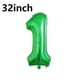 thumbnail image 4 of Juego de Globos de aluminio de helio, Globos de fútbol, decoraciones de fiesta de cumpleaños para niños, número verde, suministros deportivos de fútbol, 32 pulgadas, 1 Juego, 4 of 5