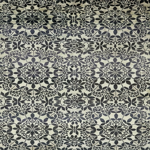 Ahgly Company Indoor Square Abstract Pale Silver Gray Abstract Area Rugs, 6' Square